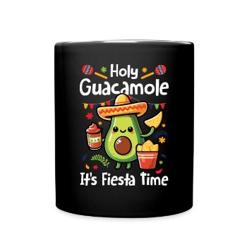 Avocado Guacamole Vegan Geschenk - Tasse einfarbig - Schwarz - Vorne