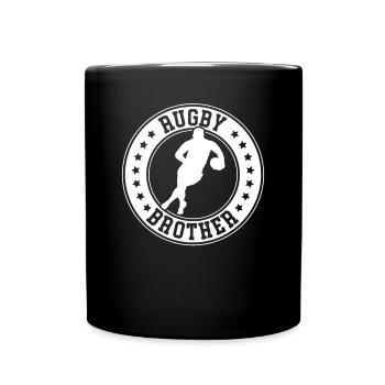 Rugby Player Brother Rugby Brother - Tasse einfarbig - Schwarz - Vorne