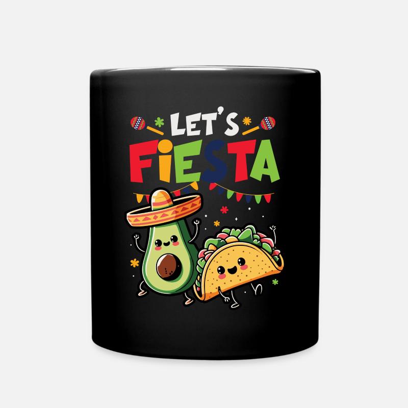 Avocado Guacamole Vegan Geschenk - Tasse einfarbig - Schwarz