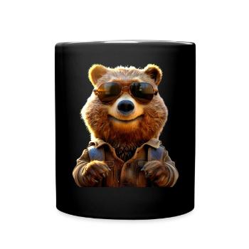 Brown Bear, Grizzly Bear, Bear Brothers, Dad, Wild Bears - Full Colour Mug - black - Front