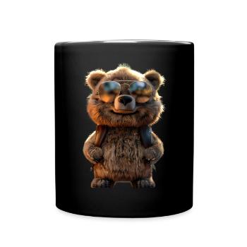 Brown Bear, Grizzly Bear, Bear Brothers, Dad, Wild Bears - Full Colour Mug - black - Front