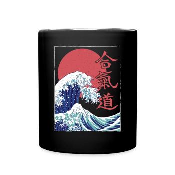 Aikido Martial Arts Gift - Full Colour Mug - black - Front