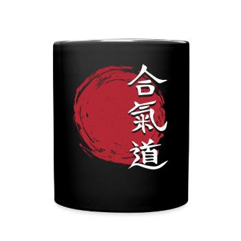 Aikido Martial Arts Gift - Full Colour Mug - black - Front