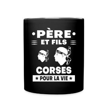 father and son dad corsica father - Full Colour Mug - black - Front