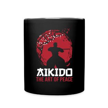 Aikido Martial Arts Gift - Full Colour Mug - black - Front