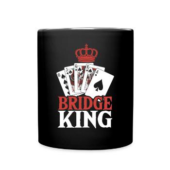 Cadeau de jeu de cartes de bridge - Mug uni - noir - Devant