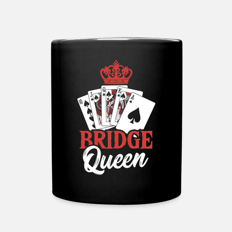 Bridge Kartenspiel Geschenk - Tasse einfarbig - Schwarz