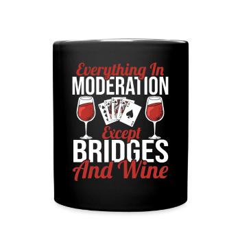 Cadeau de jeu de cartes de bridge - Mug uni - noir - Devant