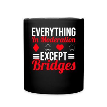 Cadeau de jeu de cartes de bridge - Mug uni - noir - Devant