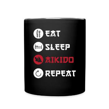 Aikido Martial Arts Gift - Full Colour Mug - black - Front