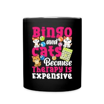 Bingo Player Cat Bingo And Cats - Tasse einfarbig - Schwarz - Vorne