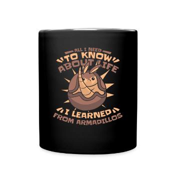 J’ai appris des tatous la fée rose cingulata - Mug uni - noir - Devant