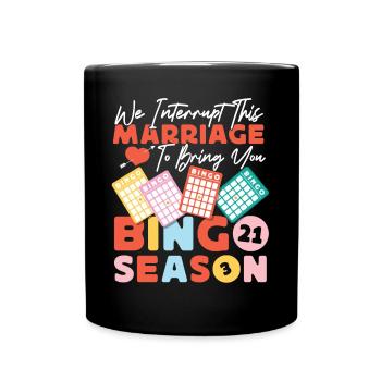 Bingo Player Husband Wife Marriage - Tasse einfarbig - Schwarz - Vorne