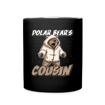Grizzly Bear Christmas Brown Bear - Full Colour Mug - black - Front
