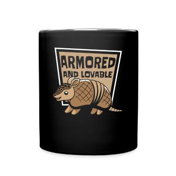 Gepanzerte und liebenswerte rosa Fee Cingulata Liebhaberin - Tasse einfarbig - Schwarz - Vorne