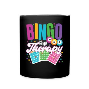 Le bingo est ma thérapie - Mug uni - noir - Devant