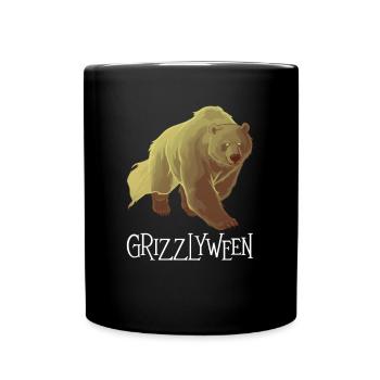 Grizzly Ours Halloween Ours brun - Mug uni - noir - Devant