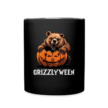 Grizzly Ours Halloween Ours brun - Mug uni - noir - Devant