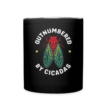 Zikadeninvasion Insektenbrut Zikadenüberlebender - Tasse einfarbig - Schwarz - Vorne