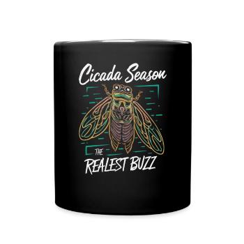 Zikadeninvasion Insektenbrut Zikadenüberlebender - Tasse einfarbig - Schwarz - Vorne