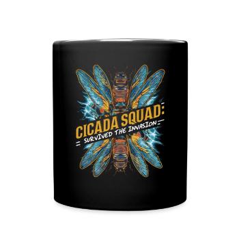 Zikadeninvasion Insektenbrut Zikadenüberlebender - Tasse einfarbig - Schwarz - Vorne