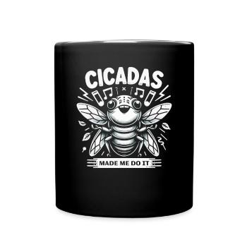 Zikadeninvasion Insektenbrut Zikadenüberlebender - Tasse einfarbig - Schwarz - Vorne