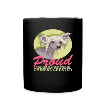 Chinese Crested Mom Schopfhund Hunde Geschenk - Tasse einfarbig - Schwarz - Vorne