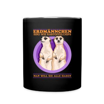 Meerkats are like meerkats family gift - Full Colour Mug - black - Front