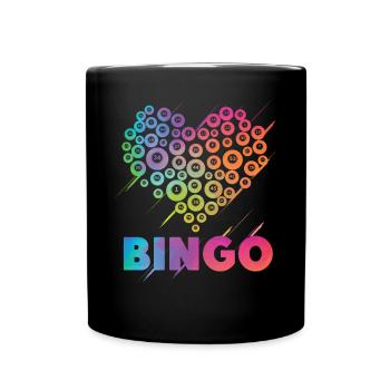 Bingo Player Heart Bingo - Tasse einfarbig - Schwarz - Vorne