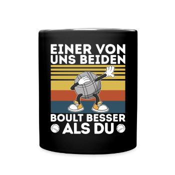 L’un de nous deux boult - bouler petanque - Mug uni - noir - Devant