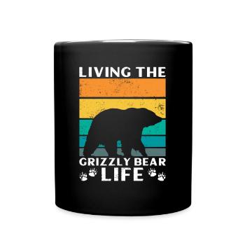 Grizzly Bear Brown Bear - Full Colour Mug - black - Front