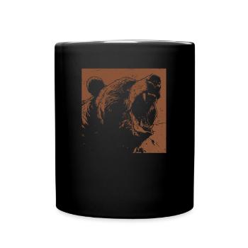 Grizzly Bear Brown Bear - Full Colour Mug - black - Front