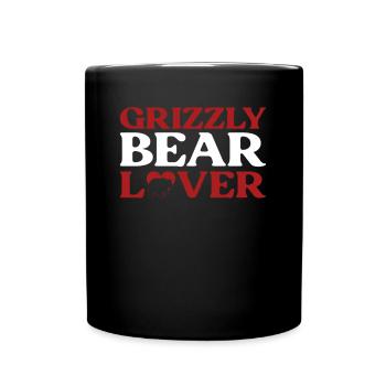 Grizzli Ours brun - Mug uni - noir - Devant