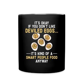 Gefüllte Eier Deviled Eggs - Tasse einfarbig - Schwarz - Vorne