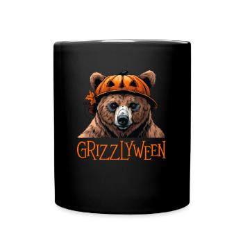 Grizzly Ours Halloween Ours brun - Mug uni - noir - Devant