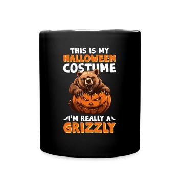 Grizzly Ours Halloween Ours brun - Mug uni - noir - Devant