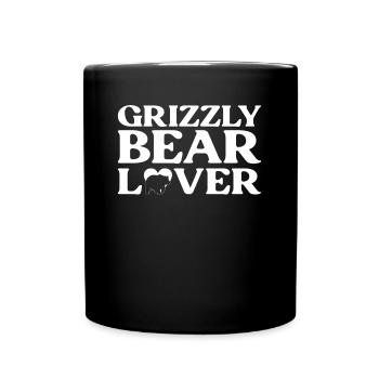 Grizzli Ours brun - Mug uni - noir - Devant