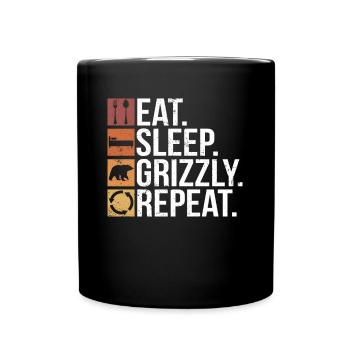 Grizzli Ours brun - Mug uni - noir - Devant