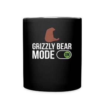 Grizzly Bear Brown Bear - Full Colour Mug - black - Front