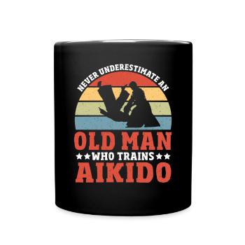 Aikido Martial Arts Gift - Full Colour Mug - black - Front