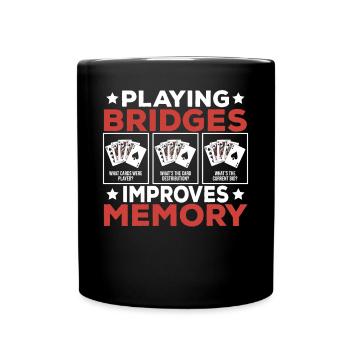 Cadeau pour le jeu de cartes Bridge - Mug uni - noir - Devant