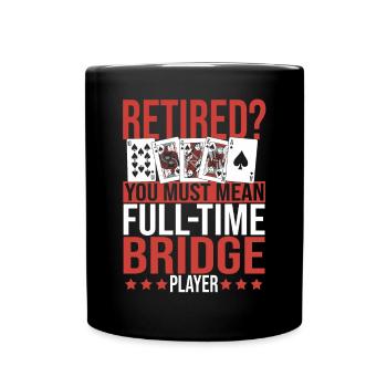 Cadeau pour le jeu de cartes Bridge - Mug uni - noir - Devant