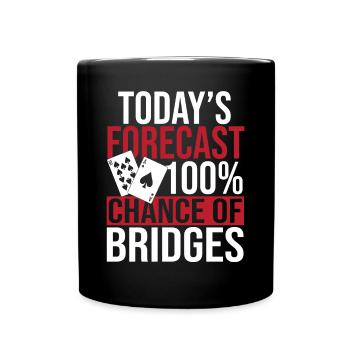 Cadeau pour le jeu de cartes Bridge - Mug uni - noir - Devant