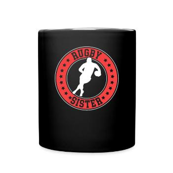 Rugby Sister Playing Rugby Sister - Full Colour Mug - black - Front