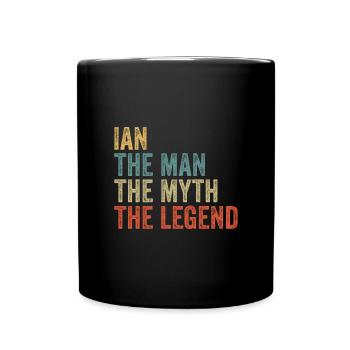 Ian the man the myth - Full Colour Mug - black - Front
