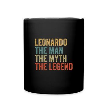 Leonardo the man the myth - Full Colour Mug - black - Front