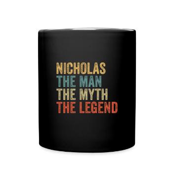 Nicholas the man the myth - Tasse einfarbig - Schwarz - Vorne