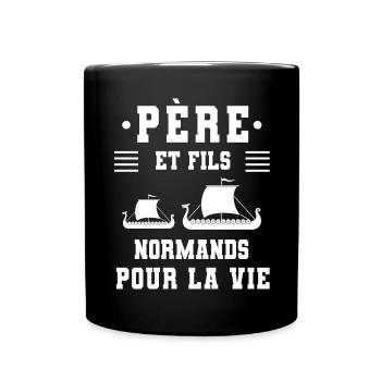 Father and son Norman Normandy - Full Colour Mug - black - Front