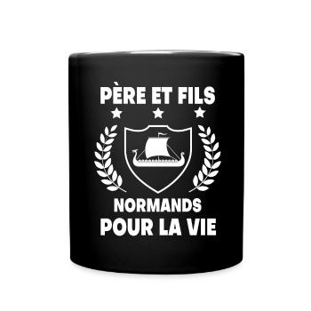 Father and son Norman dad Normandy - Full Colour Mug - black - Front