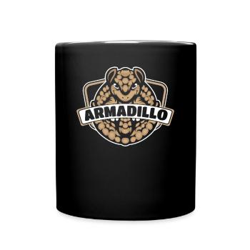 Armadillo Pink Fairy Cingulata Chlamyphoridae - Full Colour Mug - black - Front